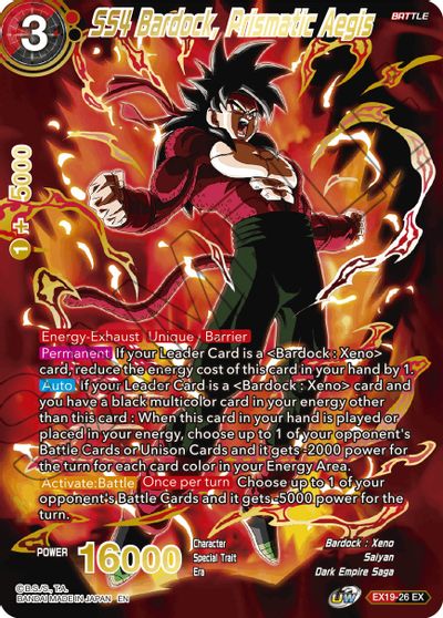 SS4 Bardock, Prismatic Aegis (EX19-26) [Special Anniversary Set 2021] | Odin's Place