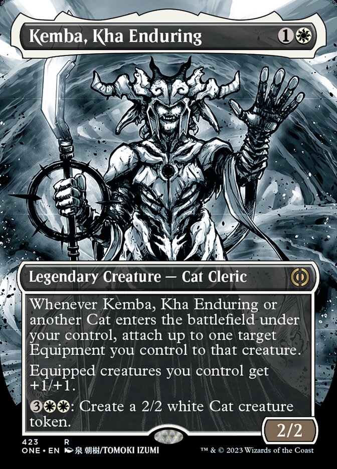 Kemba, Kha Enduring (Borderless Manga Step-and-Compleat Foil) [Phyrexia: All Will Be One] | Odin's Place