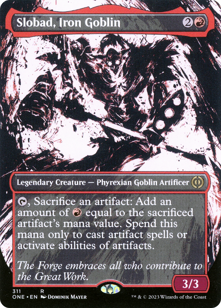 Slobad, Iron Goblin (Borderless Ichor) [Phyrexia: All Will Be One] | Odin's Place