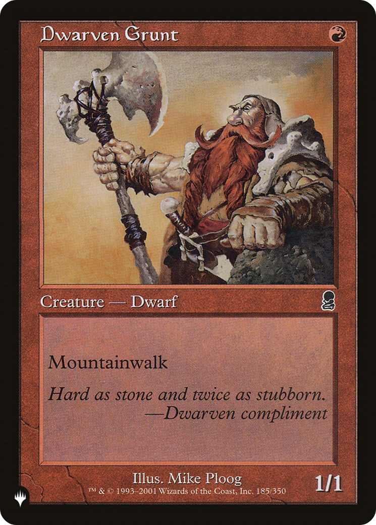 Dwarven Grunt [The List] | Odin's Place