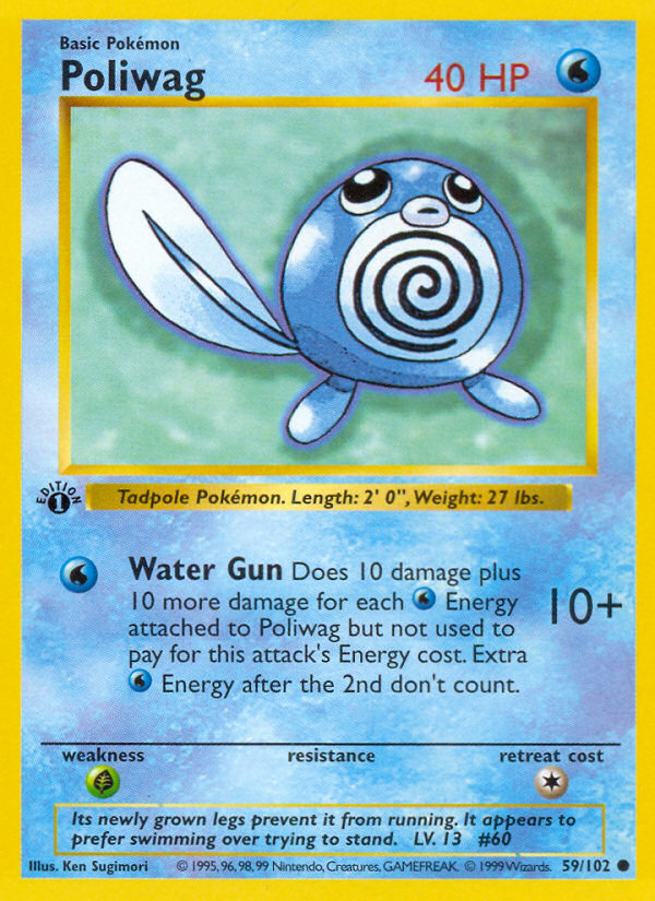 Poliwag (59/102) (Shadowless) [Base Set 1st Edition] | Odin's Place