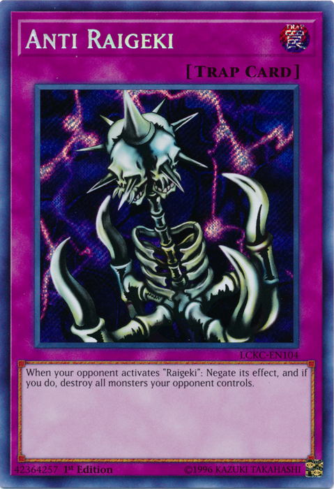 Anti Raigeki [LCKC-EN104] Secret Rare | Odin's Place