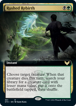 Rushed Rebirth (Extended Art) [Strixhaven: School of Mages] | Odin's Place