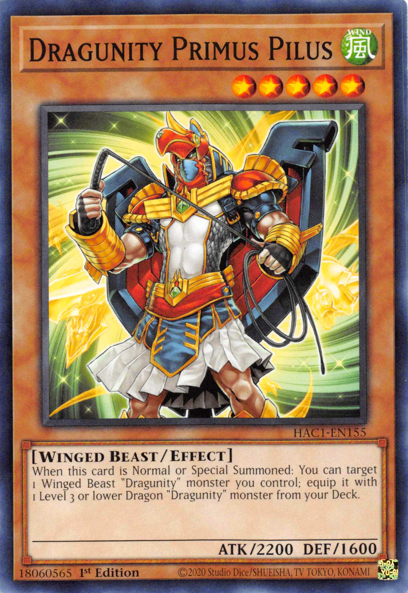 Dragunity Primus Pilus [HAC1-EN155] Common | Odin's Place