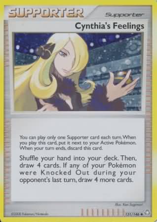 Cynthia's Feelings (131/146) (Cosmos Holofoil) [Diamond & Pearl: Legends Awakened] | Odin's Place