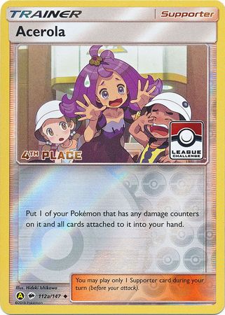 Acerola (112a/147) (League Promo 4th Place) [Sun & Moon: Burning Shadows] | Odin's Place