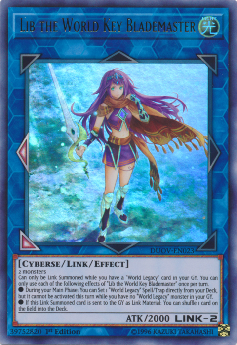 Lib the World Key Blademaster [DUOV-EN023] Ultra Rare | Odin's Place