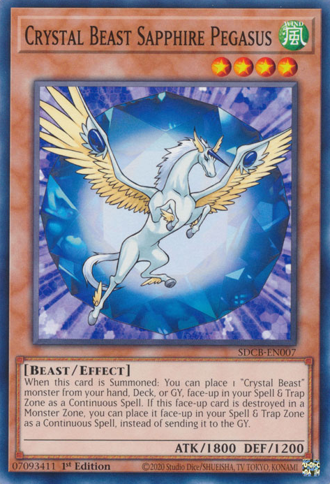Crystal Beast Sapphire Pegasus [SDCB-EN007] Common | Odin's Place