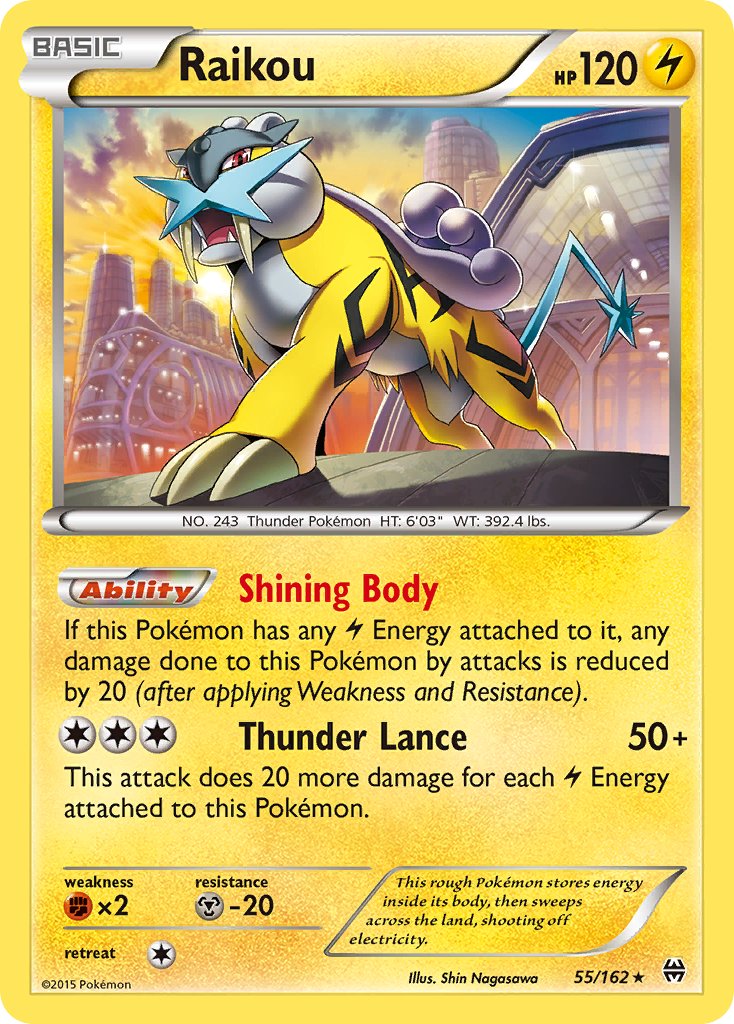 Raikou (55/162) (Cosmos Holo) (Blister Exclusive) [XY: BREAKthrough] | Odin's Place