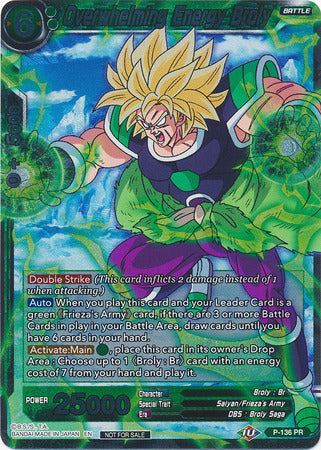 Overwhelming Energy Broly (Series 7 Super Dash Pack) (P-136) [Promotion Cards] | Odin's Place
