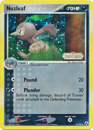 Nuzleaf (41/92) (Stamped) [EX: Legend Maker] | Odin's Place