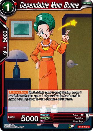 Dependable Mom Bulma (BT4-013) [Colossal Warfare] | Odin's Place