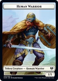 Human Warrior // Shard Double-Sided Token [Kaldheim Tokens] | Odin's Place