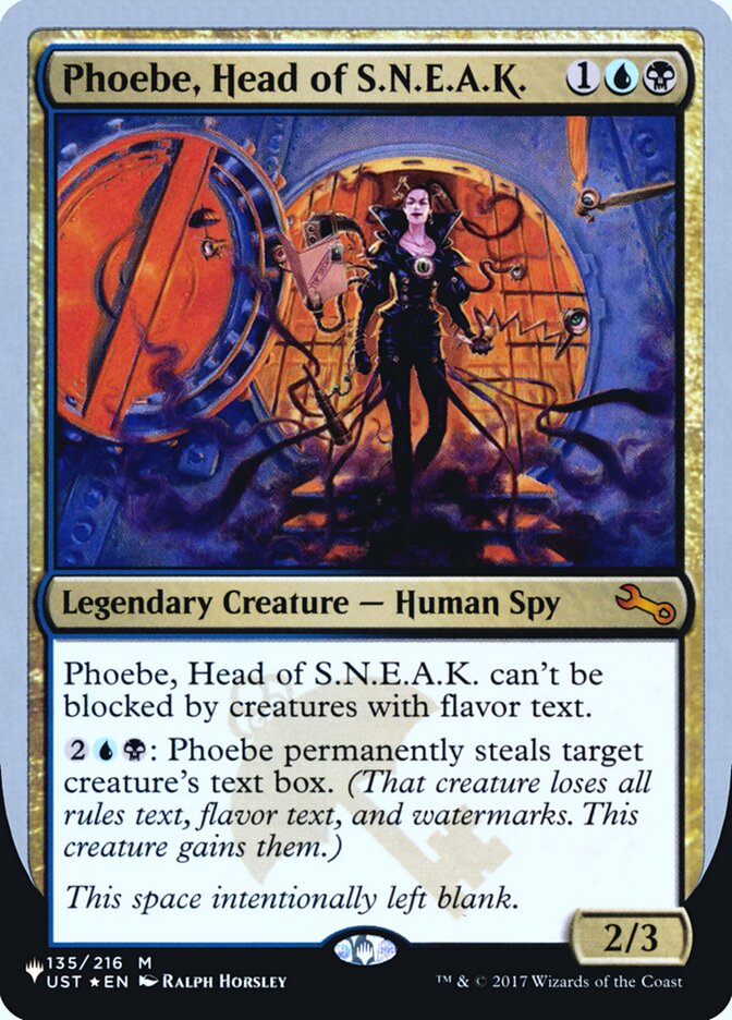 Phoebe, Head of S.N.E.A.K. (Unfinity Foil Edition) [The List] | Odin's Place