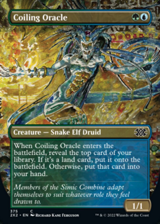 Coiling Oracle (Borderless Alternate Art) [Double Masters 2022] | Odin's Place