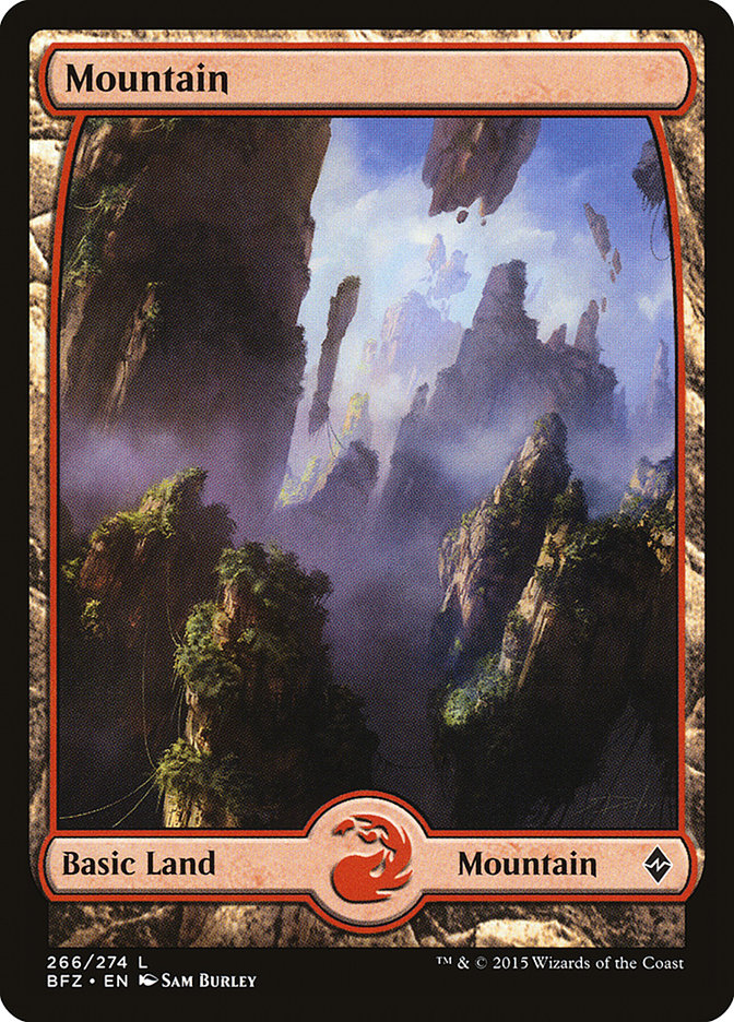 Mountain (266) (Full Art) [Battle for Zendikar] | Odin's Place
