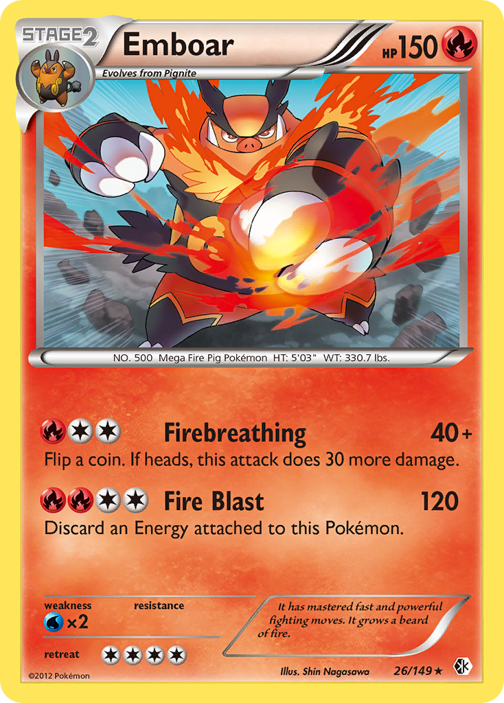 Emboar (26/149) [Black & White: Boundaries Crossed] | Odin's Place