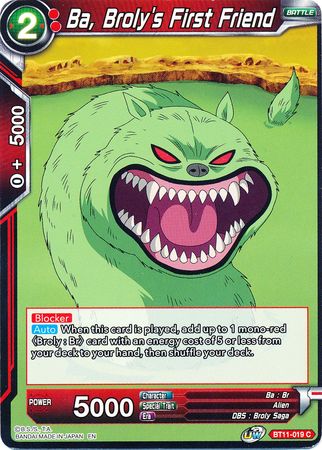 Ba, Broly's First Friend (BT11-019) [Vermilion Bloodline] | Odin's Place