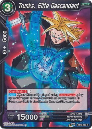 Trunks, Elite Descendant (BT10-130) [Rise of the Unison Warrior] | Odin's Place