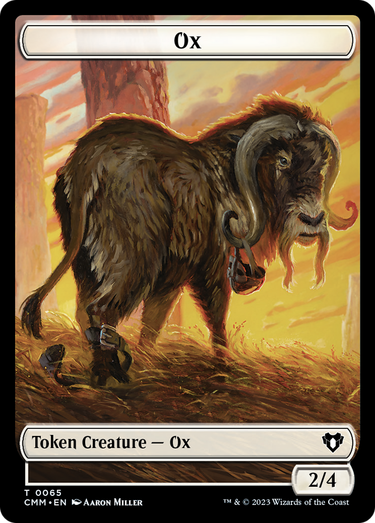 Phyrexian Golem // Ox Double-Sided Token [Commander Masters Tokens] | Odin's Place