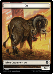 Phyrexian Golem // Ox Double-Sided Token [Commander Masters Tokens] | Odin's Place