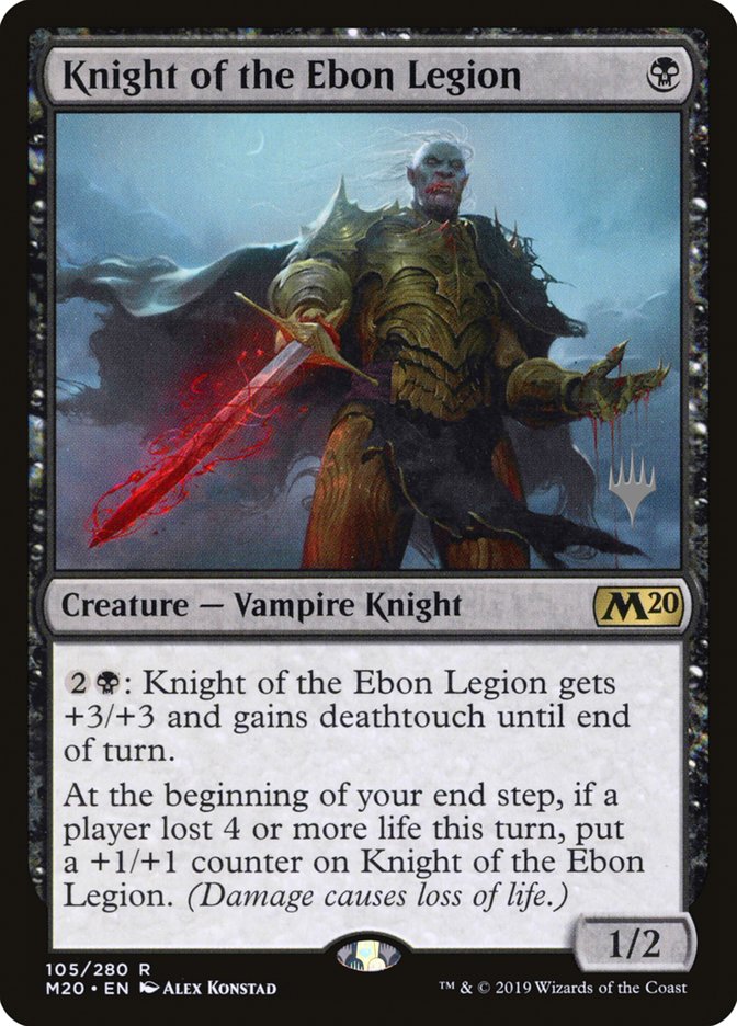 Knight of the Ebon Legion (Promo Pack) [Core Set 2020 Promos] | Odin's Place