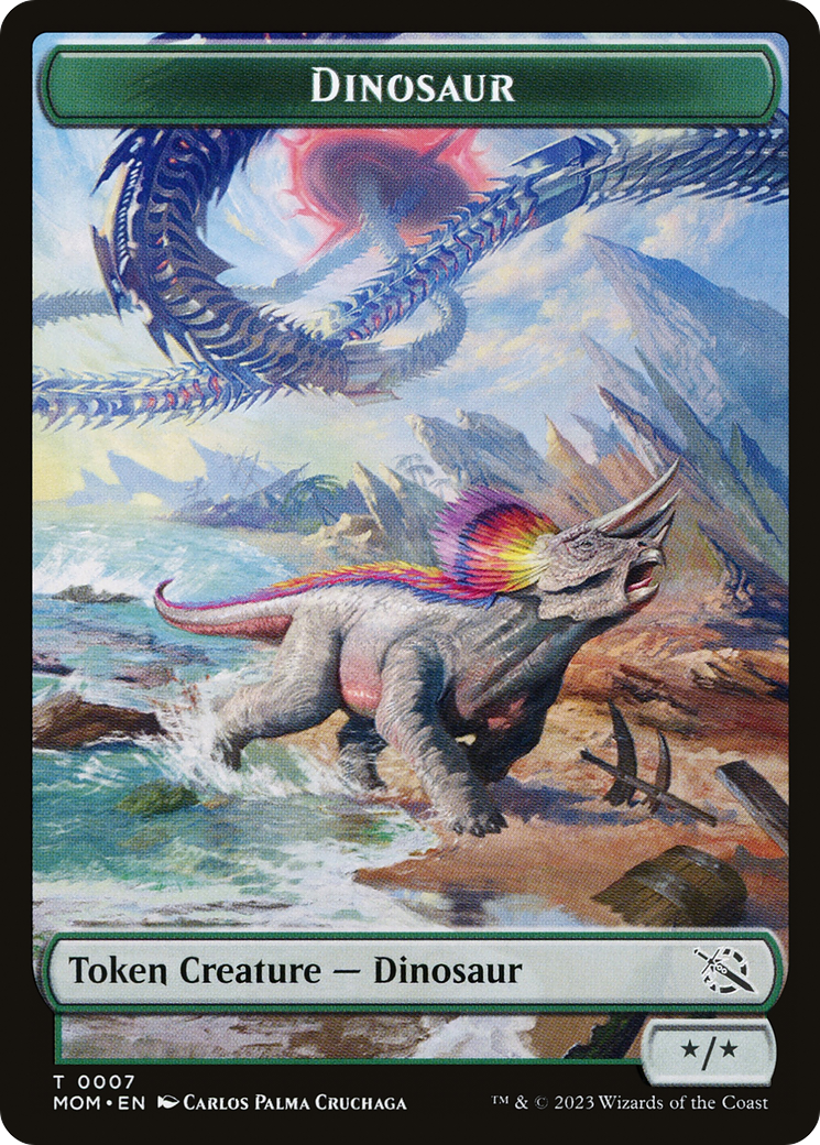 Treasure (20) // Dinosaur Double-Sided Token [March of the Machine Tokens] | Odin's Place