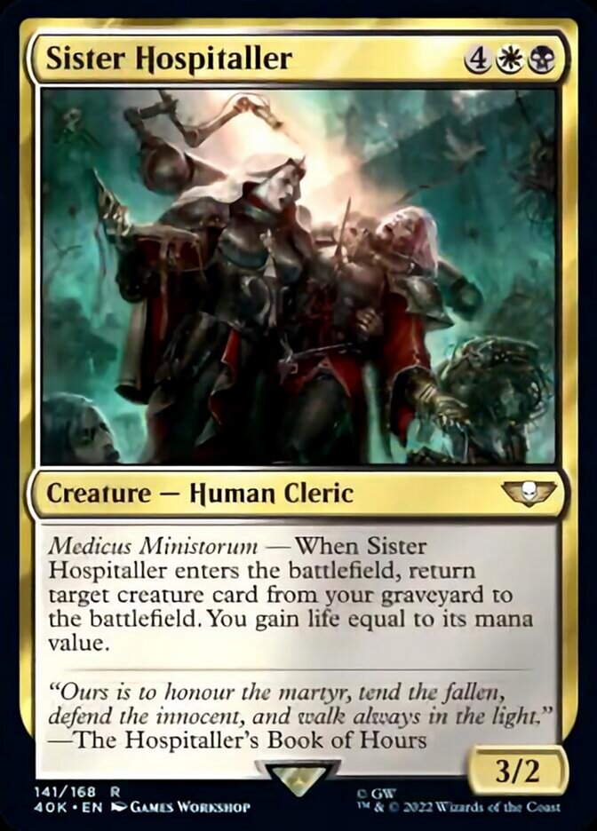 Sister Hospitaller (Surge Foil) [Warhammer 40,000] | Odin's Place