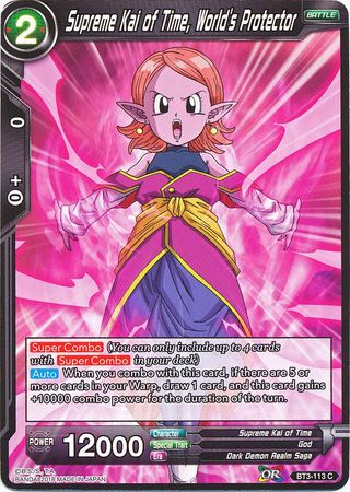 Supreme Kai of Time, World's Protector (BT3-113) [Cross Worlds] | Odin's Place