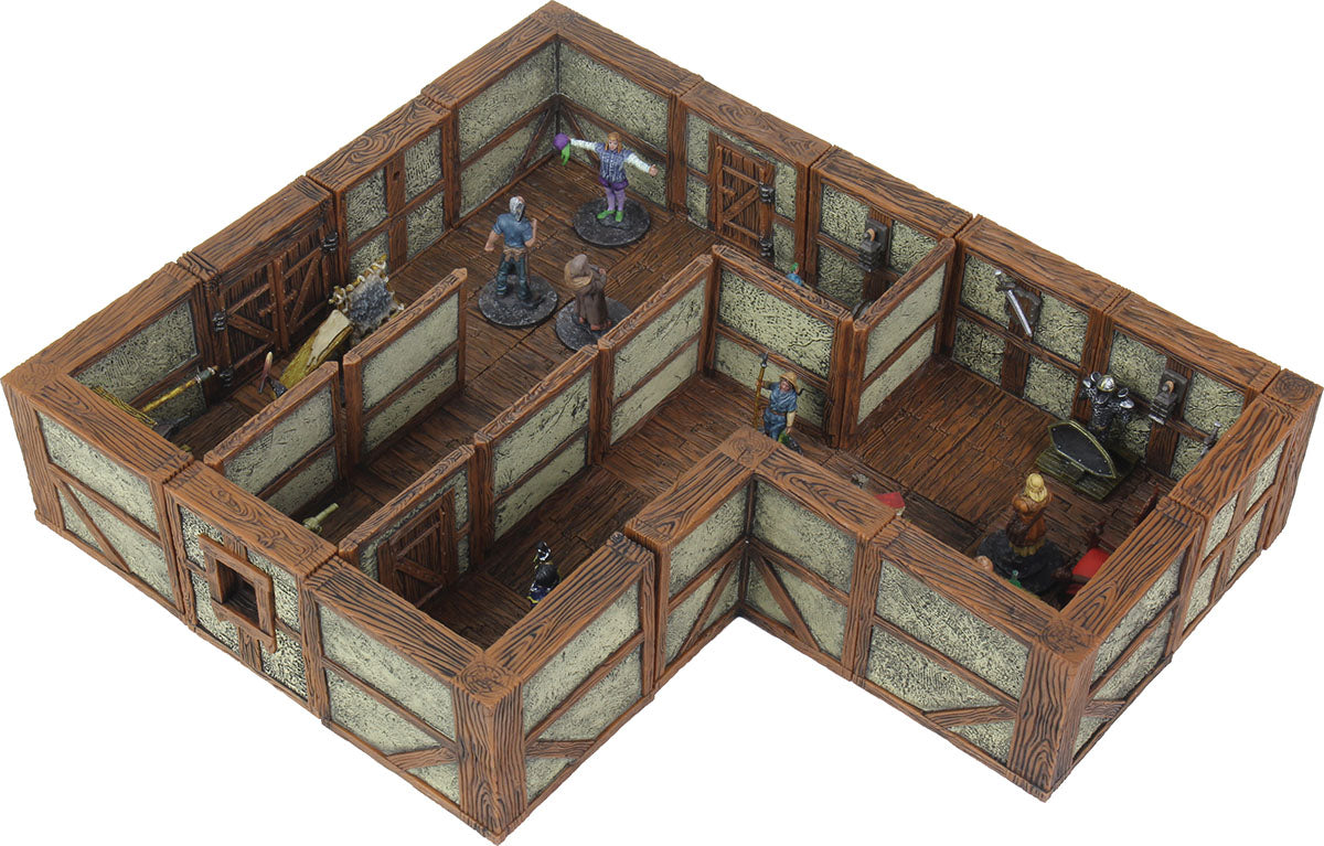 Wizkids Warlock Tiles: Dungeon Tiles II - Full Height Plaster Walls Expansion | Odin's Place