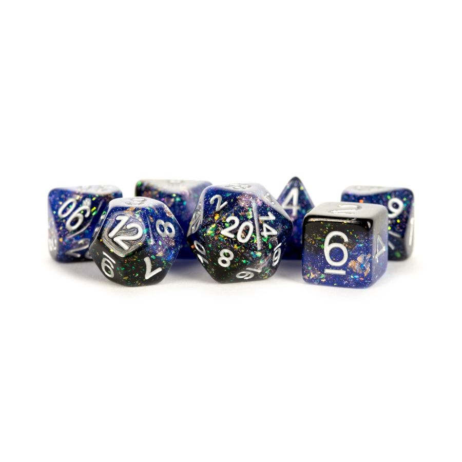 Poly 7 Dice Set: Eternal Blue/Black | Odin's Place