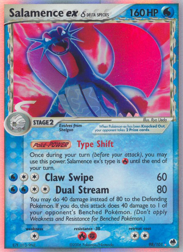 Salamence ex (98/101) (Delta Species) [EX: Dragon Frontiers] | Odin's Place