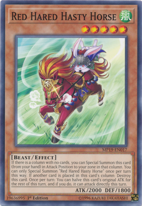 Red Hared Hasty Horse [MP19-EN017] Common | Odin's Place