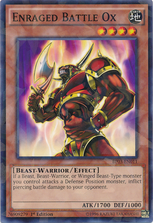 Enraged Battle Ox [BP03-EN011] Shatterfoil Rare | Odin's Place