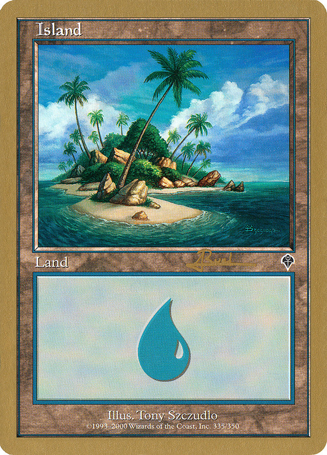 Island (ar335a) (Antoine Ruel) [World Championship Decks 2001] | Odin's Place