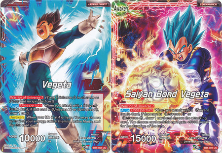 Vegeta // Saiyan Bond Vegeta (TB1-001) [The Tournament of Power] | Odin's Place