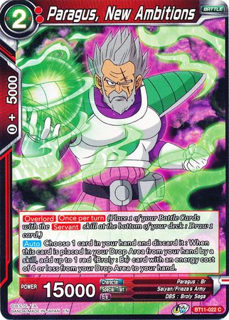 Paragus, New Ambitions (BT11-022) [Vermilion Bloodline] | Odin's Place