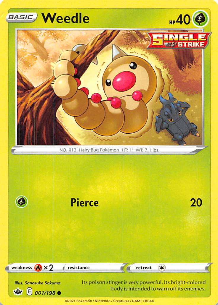 Weedle (001/198) [Sword & Shield: Chilling Reign] | Odin's Place