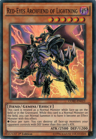 Red-Eyes Archfiend of Lightning [CORE-EN023] Super Rare | Odin's Place