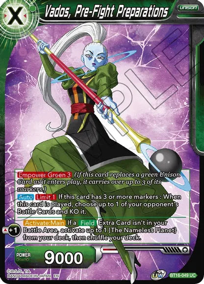 Vados, Pre-Fight Preparations (BT16-049) [Realm of the Gods] | Odin's Place