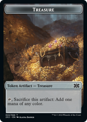 Saproling // Treasure Double-Sided Token [Double Masters 2022 Tokens] | Odin's Place