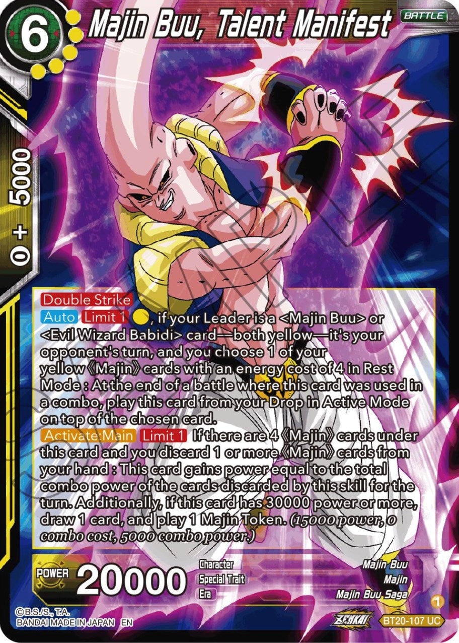 Majin Buu, Talent Manifest (BT20-107) [Power Absorbed] | Odin's Place