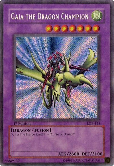 Gaia the Dragon Champion [LOB-125] Secret Rare | Odin's Place