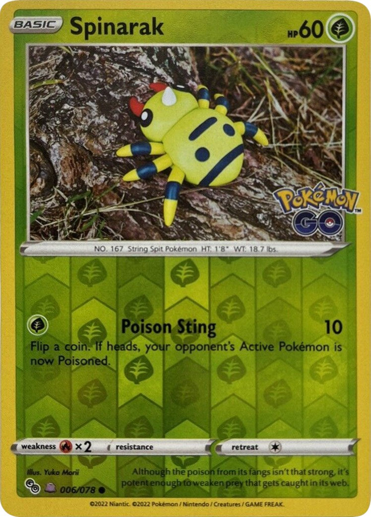 Spinarak (Peelable Ditto) (006/078) [Pokémon GO] | Odin's Place