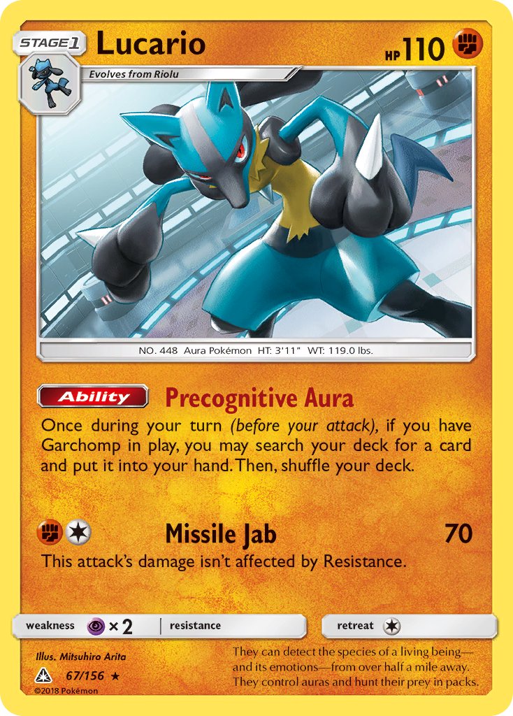 Lucario (67/156) (Theme Deck Exclusive) [Sun & Moon: Ultra Prism] | Odin's Place