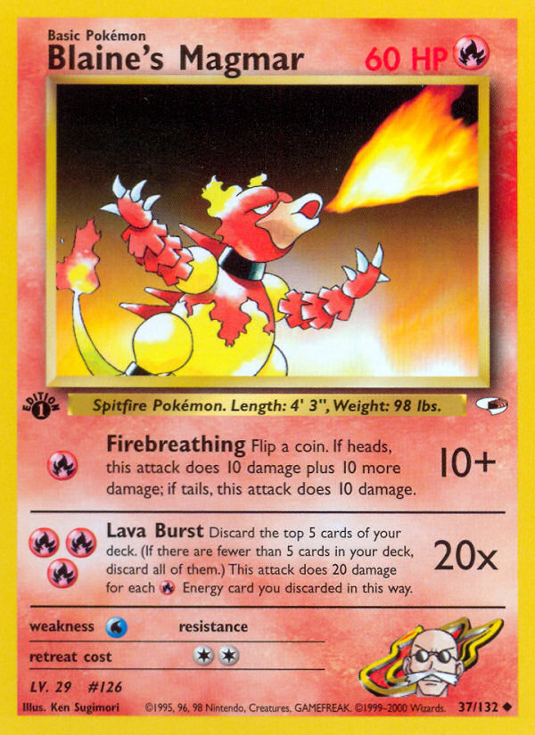 Blaine's Magmar (37/132) [Gym Heroes 1st Edition] | Odin's Place