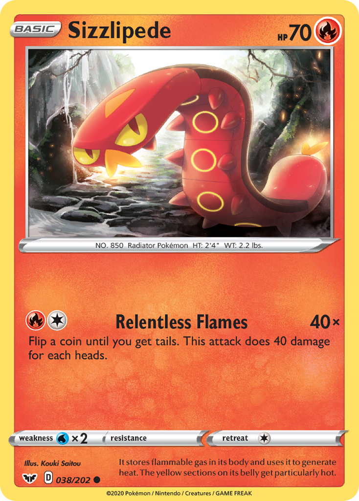 Sizzlipede (038/202) [Sword & Shield: Base Set] | Odin's Place