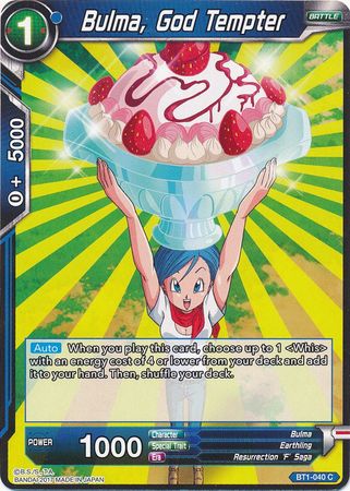 Bulma, God Tempter (BT1-040) [Galactic Battle] | Odin's Place