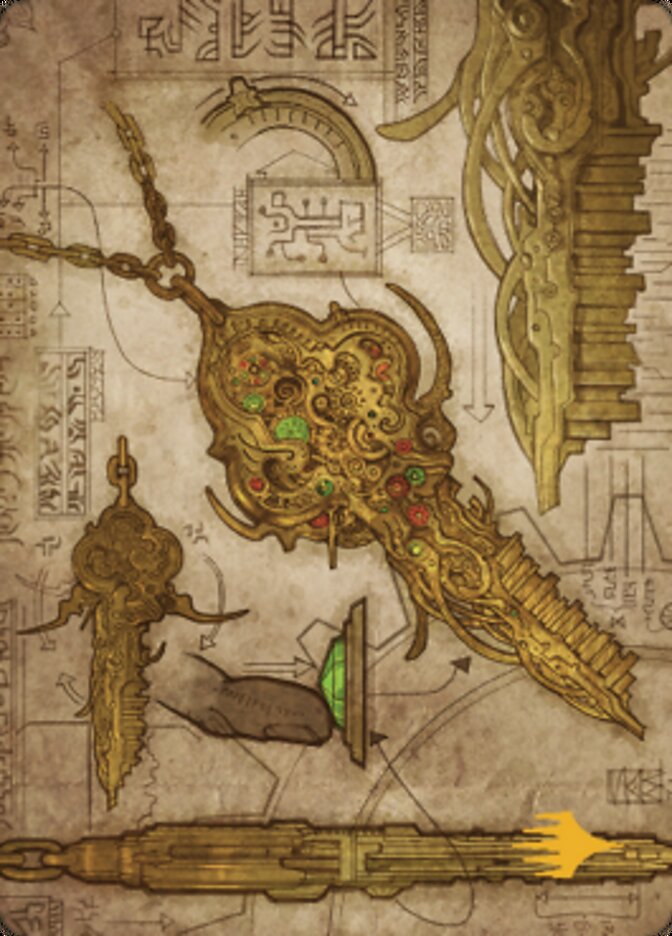 Key to the City Art Card (Gold-Stamped Planeswalker Symbol) [The Brothers' War Art Series] | Odin's Place
