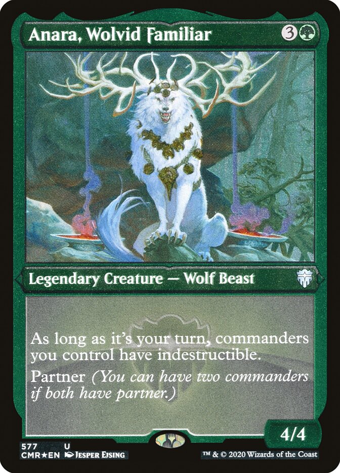 Anara, Wolvid Familiar (Etched) [Commander Legends] | Odin's Place